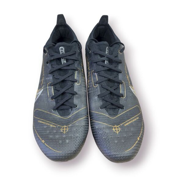 Nike Merucial Vapor 14 Elite FG Soccer Football Cleats - Men Size 9.5 Gold Black - Picture 3 of 13